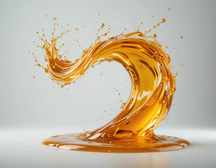 Fototapeta premium brown liquid splash