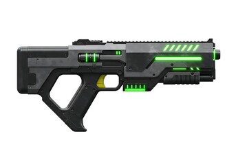 Plastic toy gun isolated on white