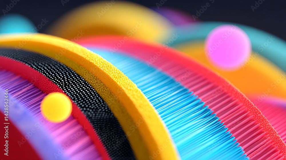 Aufkleber abstract light three-dimensional luminous particles technology sense kv main visual background