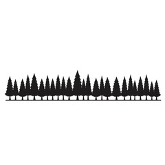 Minimalist Forest Silhouette Border