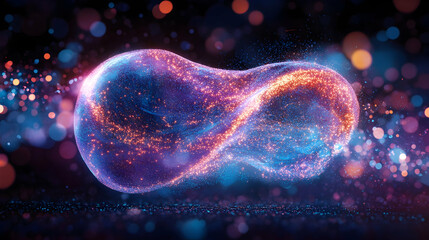 Obraz premium Abstract infinity symbol glowing background