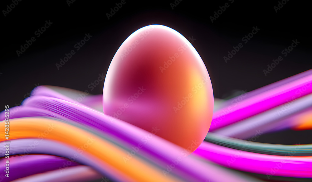 Poster dynamic fluid color gradient background, abstract kv main visual business ppt background
