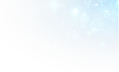 Light blue sparkle effect with shining particles, stardust, and dreamy glow. Transparent vector for winter celebration, fantasy background, or soft magic design overlay.