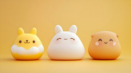 Three Cute Animal Characters