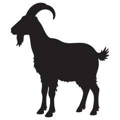 goat hand drawing illustration silhouette