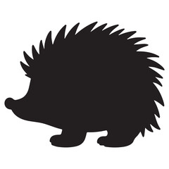 hedgehog hand drawing illustration silhouette