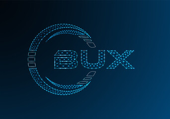 BUX low poly letter logo vector design. BUX lower poly logo design.