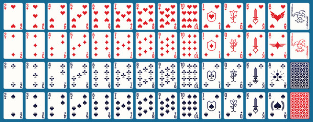 Modern Playing Cards Full Deck Custom Set