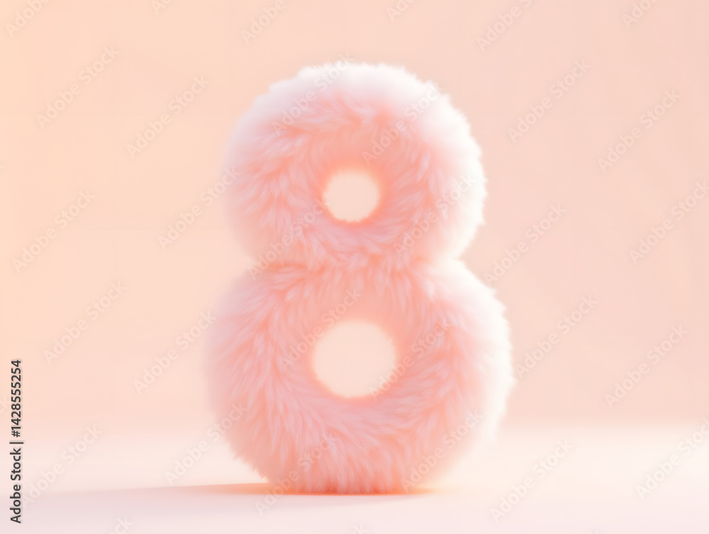 Poster 3d rendering digital font big sale event countdown concept element