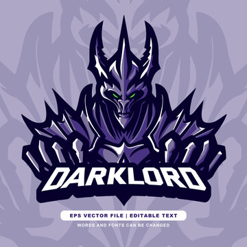 Dark lord E-sport Logo - Evil Warrior Gaming Emblem