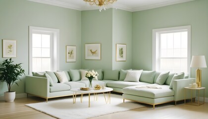 interior modern design room 3d