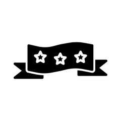 Stars and Stripes Ribbon Vector Icon