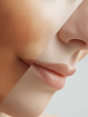 Side-by-side comparison of damaged skin and post-treatment results with lab-grown grafts. Highlights medical advancements in wound regeneration.