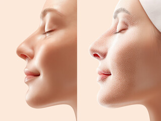 close up of a face of a woman