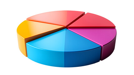 3D Pie Chart Financial Infographic, Modern Marketing Data Analysis.