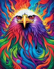 Obraz premium imaginary, various imaginary eagle views