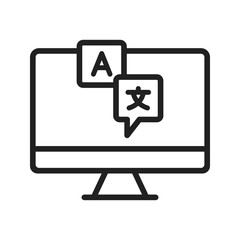 Translate icon vector image. Suitable for mobile apps, web apps and print media.