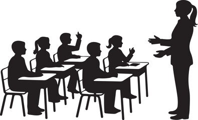 Teacher Leading Classroom Discussion with Students