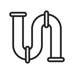 Pipe icon vector image. Suitable for mobile apps, web apps and print media.