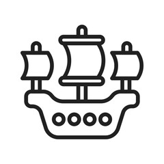 Ship icon vector image. Suitable for mobile apps, web apps and print media.