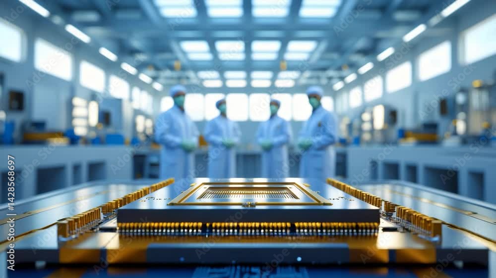 Poster next-generation memory and ai processor production in a high-tech facility