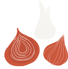 Hand-Drawn Onion Vegetables Market