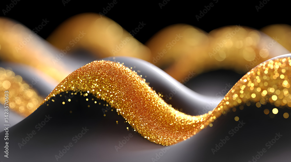 Poster abstract light three-dimensional luminous particles technology sense kv main visual background