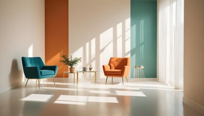 interior modern design room 3d