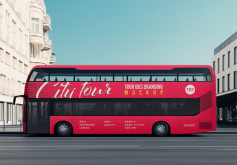 City Tour Bus Mockup