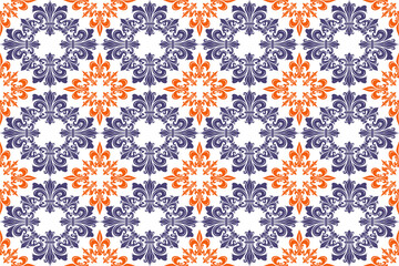 seamless floral pattern Vector illustration of oriental pattern ceramic tile mosaic uzbek islamic motif oriental arabic floral decoration
