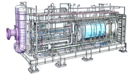 Industrial Power Plant Component Diagram