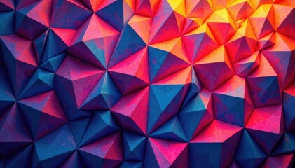 Obraz premium Intricate tessellation of geometric shapes in vibrant hues, bright, graphic, colors