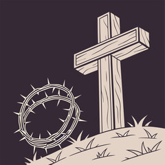 Happy Good Friday Christian Cross Design