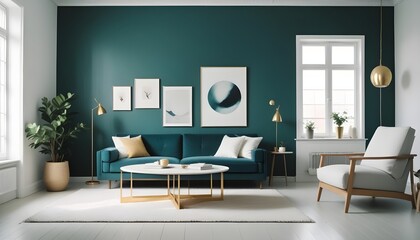 interior modern design room 3d