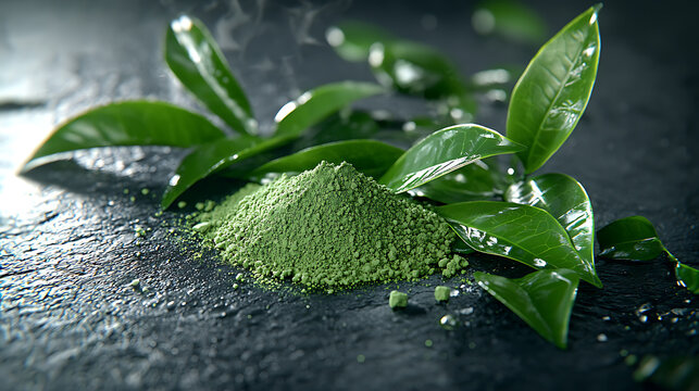 Exploring the benefits of green tea powder culinary arts food preparation kitchen close-up wellness insights
