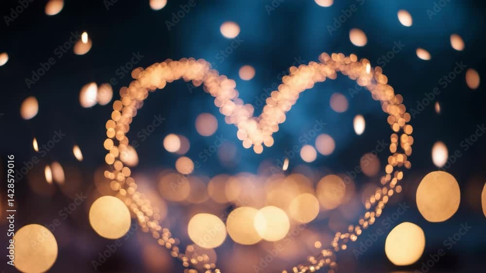 Poster fireworks perfectly create a natural blurred bokeh effect