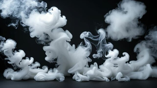 Fog or smoke positioned individually on a background.