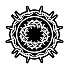 Obraz premium A glyph style icon of thorns symbol
