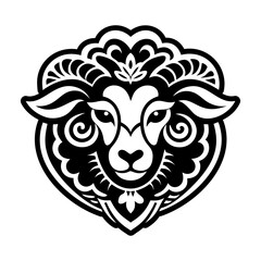 A glyph style icon of holy lamb symbol