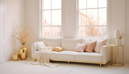 interior modern design room 3d