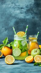 Refreshing Citrus Mint Infused Water Jars