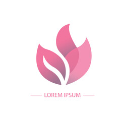 Elegant Pink Abstract Flower Icon Design With Gradient Effect
