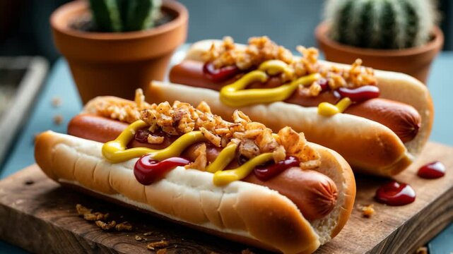 Sausage street food hot dog