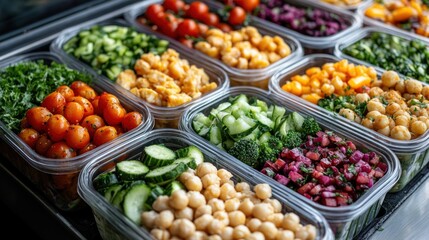 Obraz premium Assorted Healthy Salad Bar Ingredients