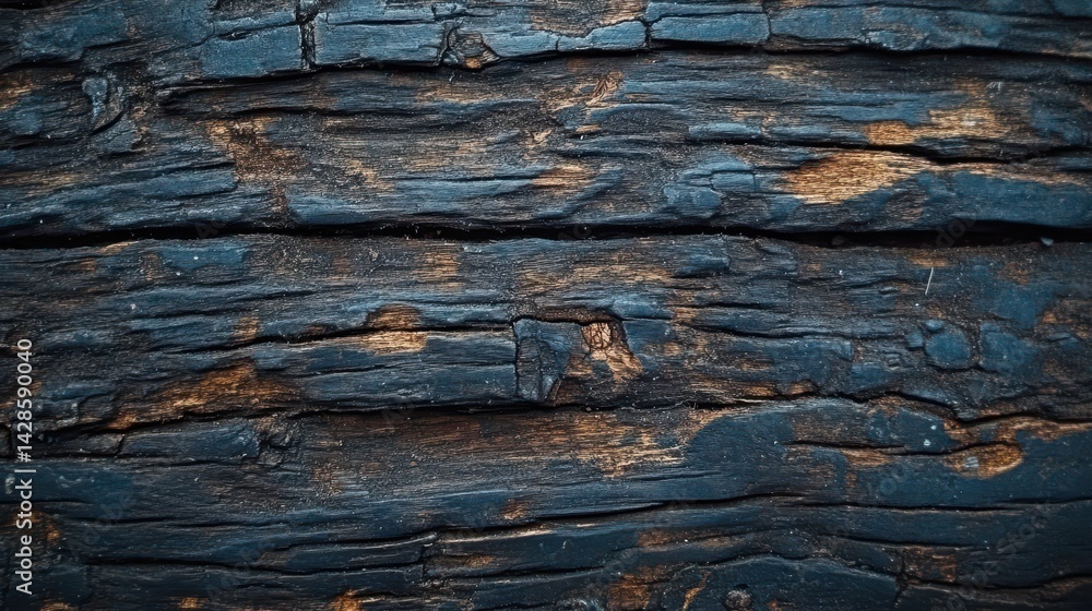 Poster dark wood texture with deep cracks and faded brown details. great for rustic backgrounds or adding a