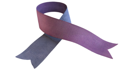 Gingham Ribbon Bow Purple and Lavender Fabric Detail.