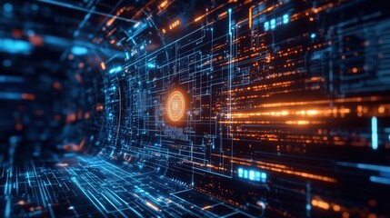 AI-driven interface, where intelligent algorithms process vast amounts of communication data in real time.