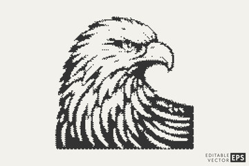 Retro Eagle Pixel Art