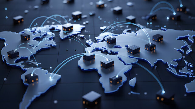 Global communication concept - Powered by Adobe