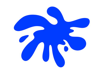 Ink splash shape colorful isolated transparency background.